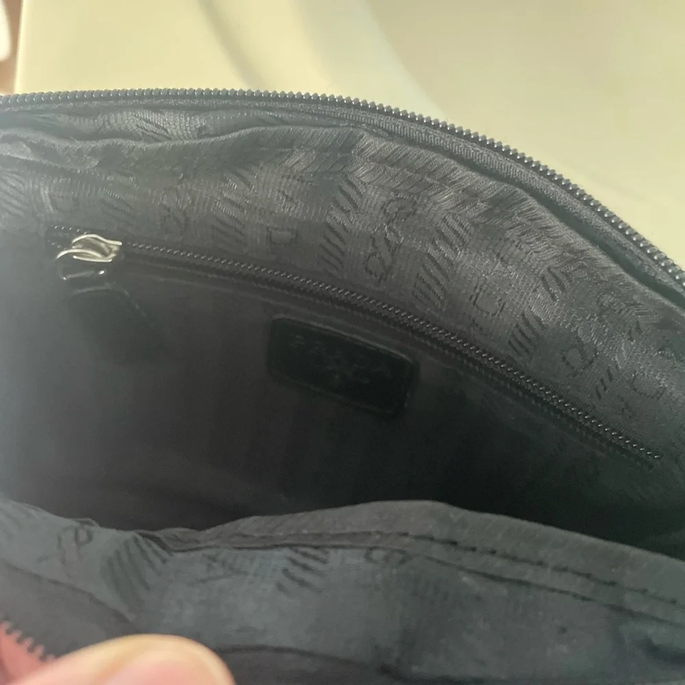 Prada Black Cosmetic Bag Nylon Structured Design - Picture 4 of 5